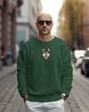 Minimal Köpek Figürlü Unisex Sweatshirt – Göğüs Ortası Baskı