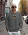 Minimal Köpek Figürlü Unisex Sweatshirt – Göğüs Ortası Baskı