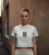 Minimal Pitbull Baskılı Siyah Crop Tişört Kadın Premium Tasarım