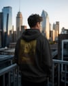 Mona Lisa Köpek Tasarımlı Siyah Unisex Kapüşonlu Sweatshirt – Sanatsal & Retro Hoodie