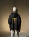 Mona Lisa Köpek Tasarımlı Siyah Unisex Kapüşonlu Sweatshirt – Sanatsal & Retro Hoodie
