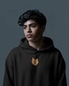 Pomeranian Figürlü Siyah Unisex Kapüşonlu Sweatshirt – DTF Baskı
