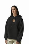 Pomeranian Figürlü Siyah Unisex Kapüşonlu Sweatshirt – DTF Baskı