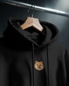 Pomeranian Figürlü Siyah Unisex Kapüşonlu Sweatshirt – DTF Baskı