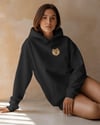 Pomeranian Figürlü Siyah Unisex Kapüşonlu Sweatshirt – DTF Baskı