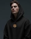 Pomeranian Figürlü Siyah Unisex Kapüşonlu Sweatshirt – DTF Baskı