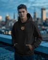 Pomeranian Figürlü Siyah Unisex Kapüşonlu Sweatshirt – DTF Baskı