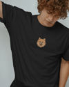 Pomeranian (Pofuduk Spitz) Köpek Baskılı Unisex Oversize Tişört – Minimal Sevimli Tasarım