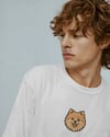 Pomeranian (Pofuduk Spitz) Köpek Baskılı Unisex Oversize Tişört – Minimal Sevimli Tasarım
