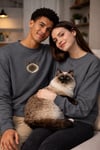 Ragdoll Kedi Desenli Sevgili Sweatshirt – Unisex Çift Kombini