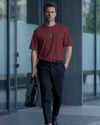 Rottweiler Köpek Baskılı Unisex Oversize Tişört – Minimal Güçlü Rottweiler Tasarım