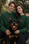 Rottweiler Köpek Desenli Sevgili Sweatshirt – Unisex Çift Kombini