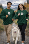 Samoyed Köpek Desenli Sevgili Sweatshirt – Unisex Çift Kombini