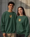 Sarman Kedi Desenli Sevgili Sweatshirt – Unisex Çift Kombini