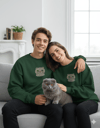Scottish Fold Kedi Desenli Sevgili Sweatshirt – Unisex Çift Kombini