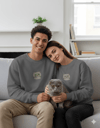 Scottish Fold Kedi Desenli Sevgili Sweatshirt – Unisex Çift Kombini
