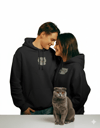 Sevgililer Günü İsme Özel Scottish Fold Kedi Figürlü Çift Hoodie Kombini