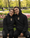 Sevgililer Günü Özel Pitbull Figürlü Unisex Siyah Hoodie – Güçlü Bağlar İçin Pitbull Temalı Kapüşonlu Sweatshirt