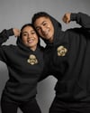 Sevgililer Günü Özel Poodle Figürlü Unisex Siyah Hoodie – Patili Aşk Temalı Kapüşonlu Sweatshirt
