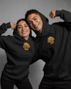 Sevgililer Günü Özel Poodle Köpek Figürlü Unisex Siyah Hoodie – Patili Aşklar İçin Kapüşonlu Sweatshirt