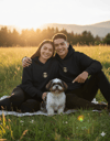 Sevgililer Günü Özel Shih Tzu Figürlü Unisex Siyah Hoodie – Patili Aşk Temalı Kapüşonlu Sweatshirt