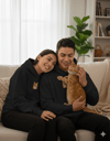 Sevgililer Günü Sarman Kedi Figürlü Çift Hoodie Kombini