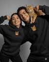 Sevgililer Günü Sarman Kedi Figürlü Çift Hoodie Kombini