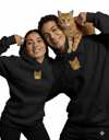 Sevgililer Günü Sarman Kedi Figürlü Çift Hoodie Kombini