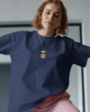 Shih Tzu Köpek Baskılı Unisex Oversize Tişört – Minimal Sevimli Shih Tzu Tasarım