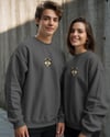 Siberian Husky Köpek Desenli Sevgili Sweatshirt – Unisex Çift Kombini