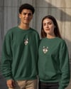 Siberian Husky Köpek Desenli Sevgili Sweatshirt – Unisex Çift Kombini