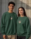 Siberian Husky Köpek Desenli Sevgili Sweatshirt – Unisex Çift Kombini