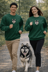 Siberian Husky Köpek Desenli Sevgili Sweatshirt – Unisex Çift Kombini