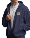 Sibirya Kedisi Baskılı Fermuarlı Kapüşonlu Hoodie – Unisex Oversize