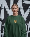 Tekir Kedi Baskılı Kadın Sweatshirt – Minimal Tasarım | Muhtar Store