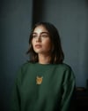 Tekir Kedi Baskılı Kadın Sweatshirt – Minimal Tasarım | Muhtar Store