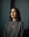 Tekir Kedi Baskılı Kadın Sweatshirt – Minimal Tasarım | Muhtar Store