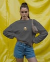 Toy Poodle Baskılı Kadın Sweatshirt – Minimal Kaniş Desenli Regular Fit Sweat