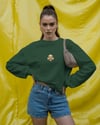 Toy Poodle Baskılı Kadın Sweatshirt – Minimal Kaniş Desenli Regular Fit Sweat