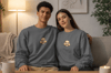 Toy Poodle Köpek Desenli Sevgili Sweatshirt – Unisex Çift Kombini