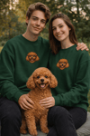 Toy Poodle Köpek Desenli Sevgili Sweatshirt – Unisex Çift Kombini