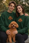 Toy Poodle Köpek Desenli Sevgili Sweatshirt – Unisex Çift Kombini