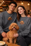 Toy Poodle Köpek Desenli Sevgili Sweatshirt – Unisex Çift Kombini