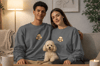 Toy Poodle Köpek Desenli Sevgili Sweatshirt – Unisex Çift Kombini