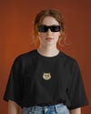 Uzun Tüylü Kedi Baskılı Kadın Oversize Tişört – Minimal Fluffy Cat Tasarım