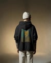 Van Gogh Kedi Tasarımlı Siyah Unisex Kapüşonlu Sweatshirt – Sanatsal & Retro Hoodie