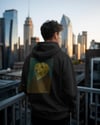Van Gogh Köpek Tasarımlı Siyah Unisex Kapüşonlu Sweatshirt – Sanatsal & Retro Hoodie