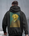 Van Gogh Köpek Tasarımlı Siyah Unisex Kapüşonlu Sweatshirt – Sanatsal & Retro Hoodie