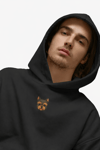 Yorkshire Terrier Figürlü Siyah Unisex Kapüşonlu Sweatshirt – DTF Baskı