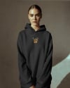 Yorkshire Terrier Figürlü Siyah Unisex Kapüşonlu Sweatshirt – DTF Baskı